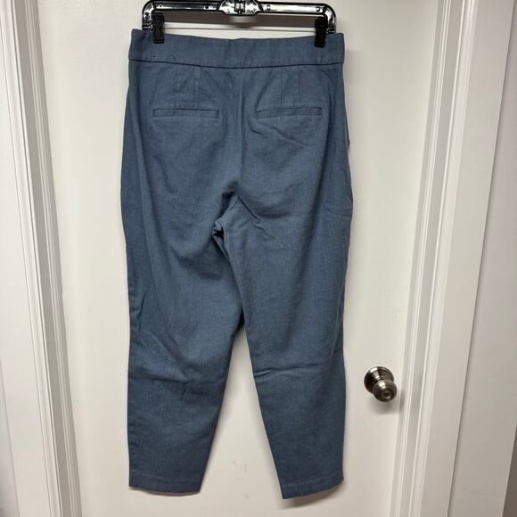 Express Womens Stylist Ankle Super High Rise Light Blue Trouser Pants Size 12L - Picture 2 of 13